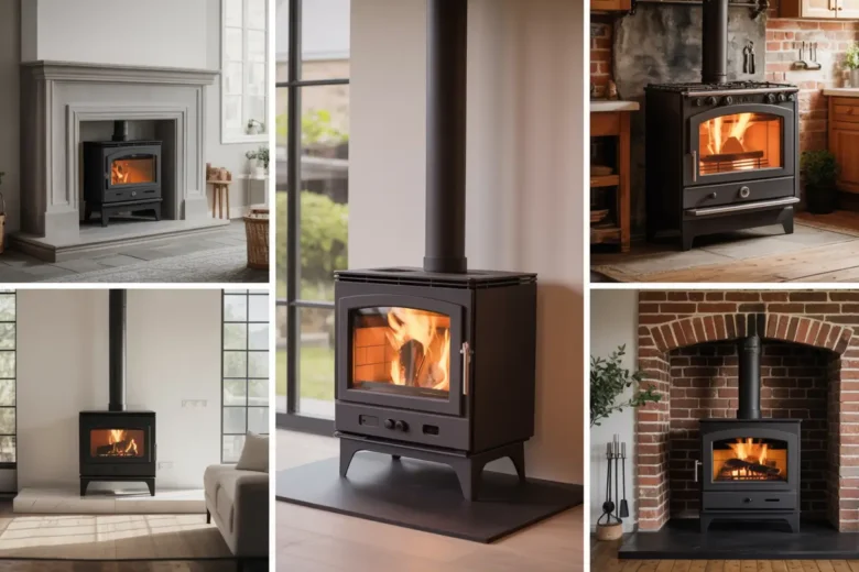 Affordable wood stoves under $1000 installed in cozy homes with clean designs and efficient heat output