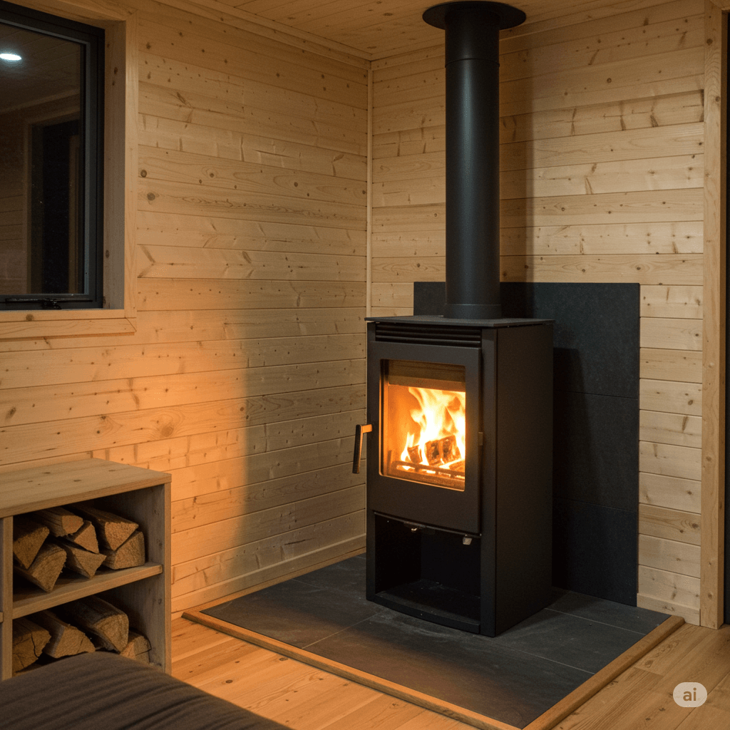 This compact, EPA-certified wood stove is perfect for small homes, offering efficient heating with space-saving design and essential safety features.